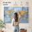 Personalized Feel Alive II Push Pin World Map-2001842960