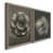 Toile avec cadre gris
