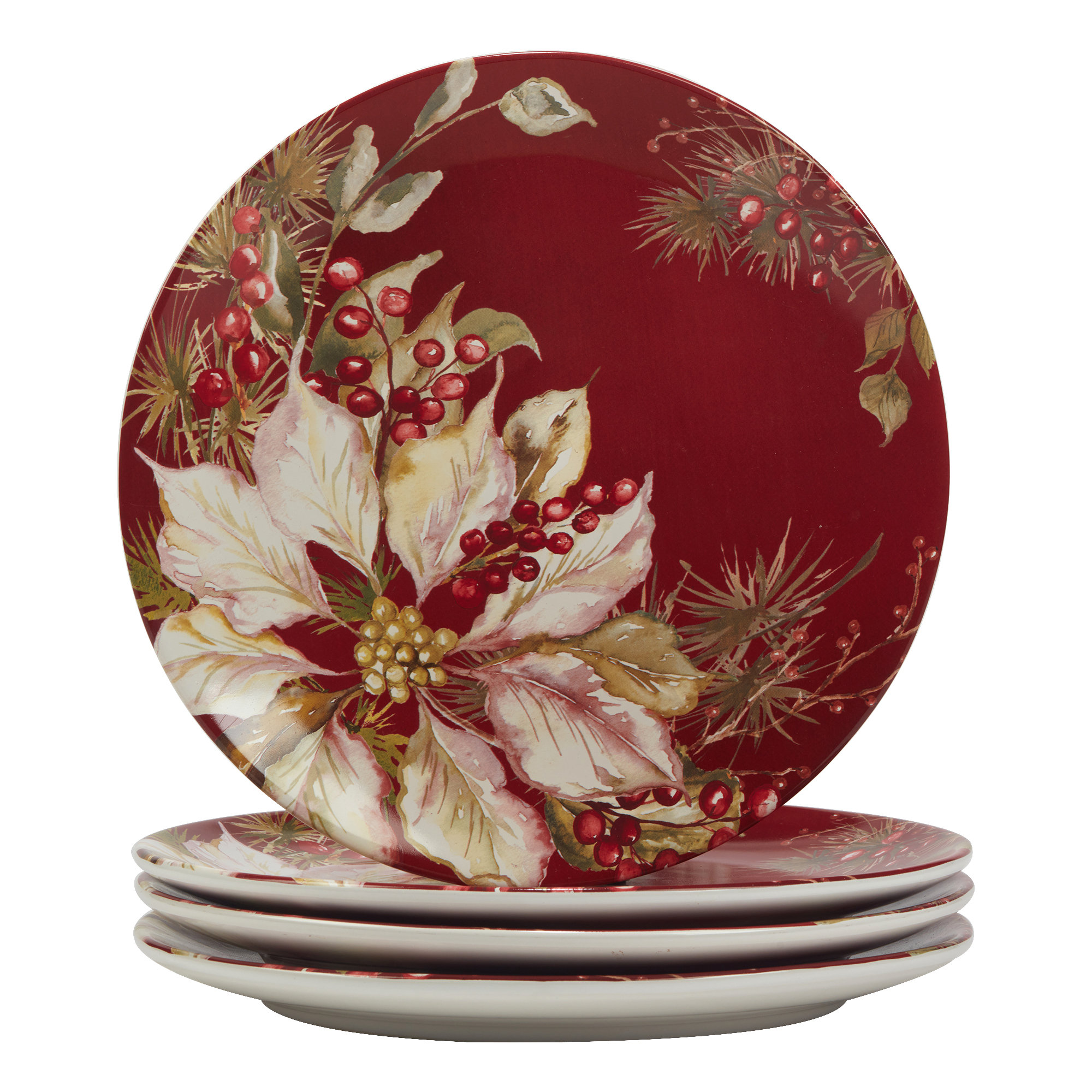 Certified International Winters Joy Set of 4 Dinner Plate 11" | Wayfair