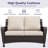 Outdoor Patio Rattan Loveseat With Cushions-1293577884