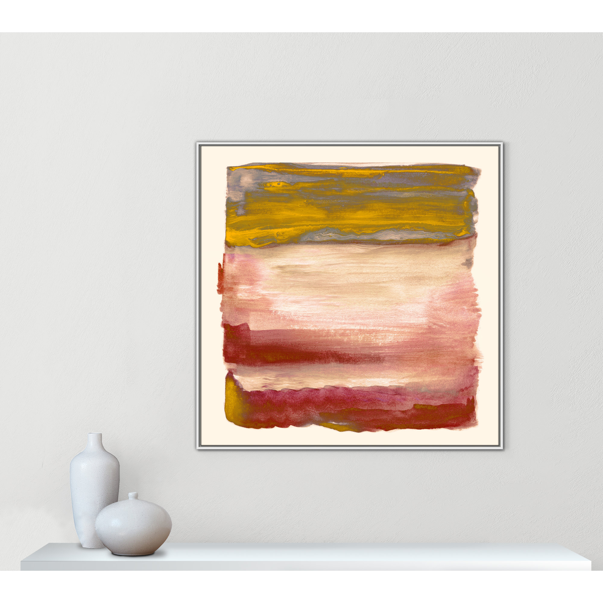 Yellow Sky I Print by Nan, 46.5" H x 46.5" W, White