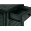 Table d'appoint, table de chevet, tiroir de rangement, bout, table d'appoint, chambre à coucher, lampe, rangement, placage bleu antique, transitionnel