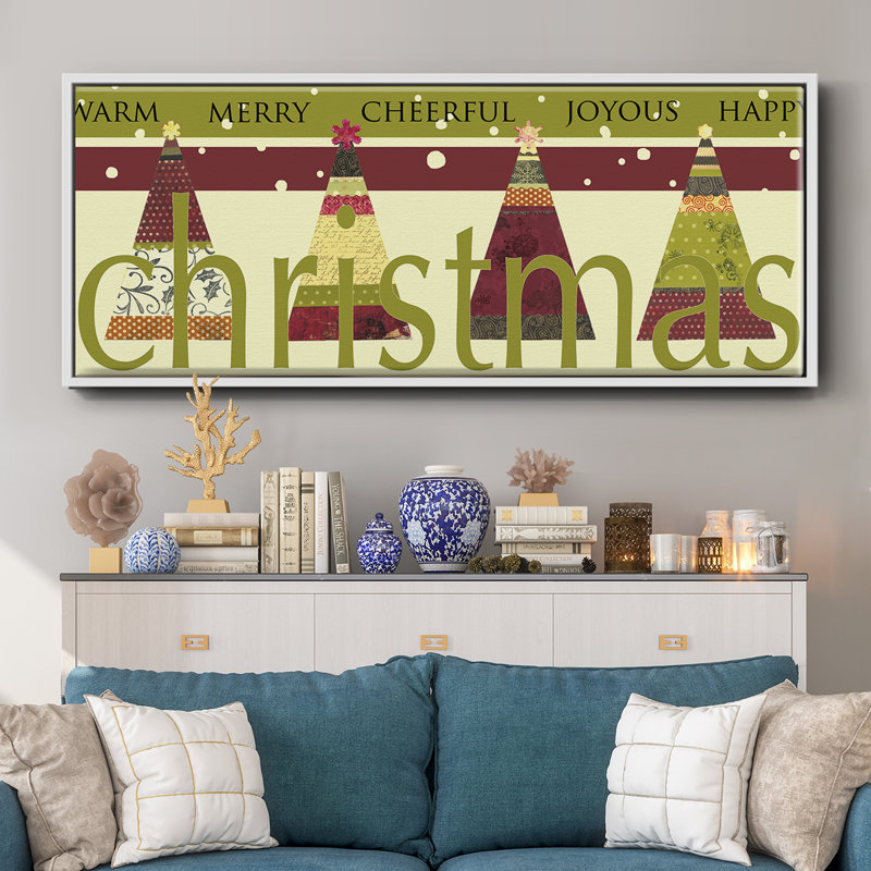 Happy Merry Joyous- Framed Canvas