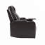 Fauteuil inclinable électrique en faux cuir avec port de charge USB, rangement pour bras cachés et 2 porte-gobelets pratiques-111928354