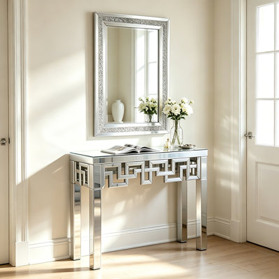Console en miroir avec miroir