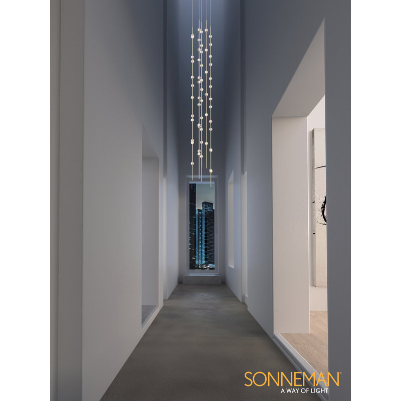 Constellation 55 - Light LED Pendant, White, 3000K, Satin Nickel