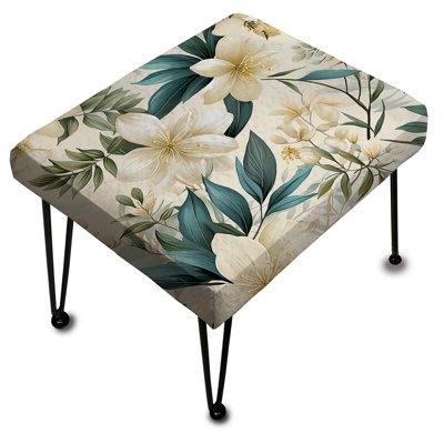 Serene Botanic Tropical Motif II - Repose-pieds rectangulaire tropical