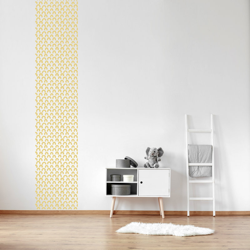 Abstract Non-Wall Damaging Wall Decal, Light Yellow