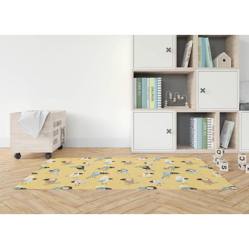 Tapis de jeu pour enfants Ol Birds, Rectangle 5 pi x 7 pi