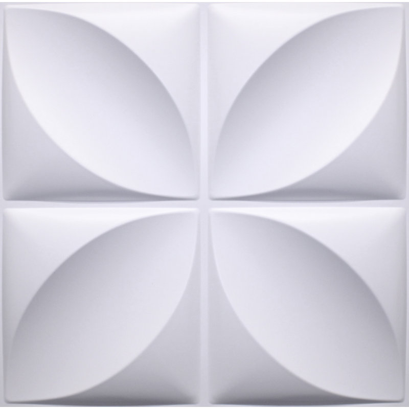 Falkirk Ross 19.7" X 19.7" Wainscot 3D Wall Panel In White