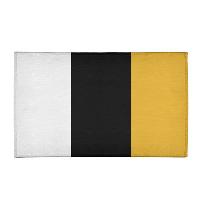 Tapis noir/jaune