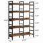 Grande bibliothèque 70 x 70,8 pouces à 5 niveaux pour un rangement organisé