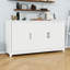 Buffet moderne avec 2 tablettes réglables, meuble télé pour téléviseur de 65 po ou moins-483861576