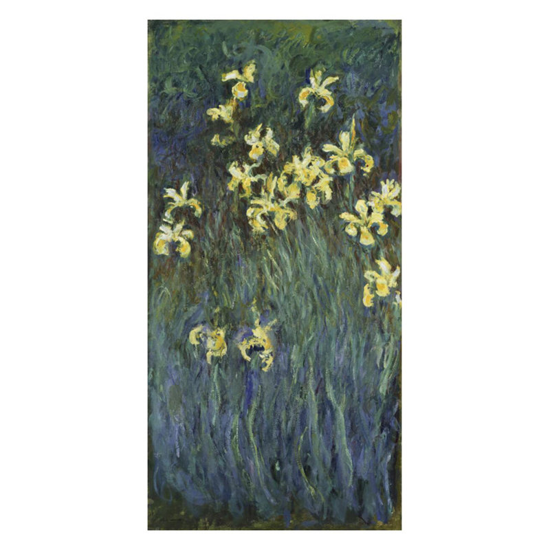 «Yellow Irises» par Claude Monet - Estampe numérique, H 28 po x l 22 po