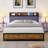 Bed Frame Queen Size, With Storage Function With Headboard With Charging Station Function And 4 With Storage Function Drawers,With LED Lighting Function