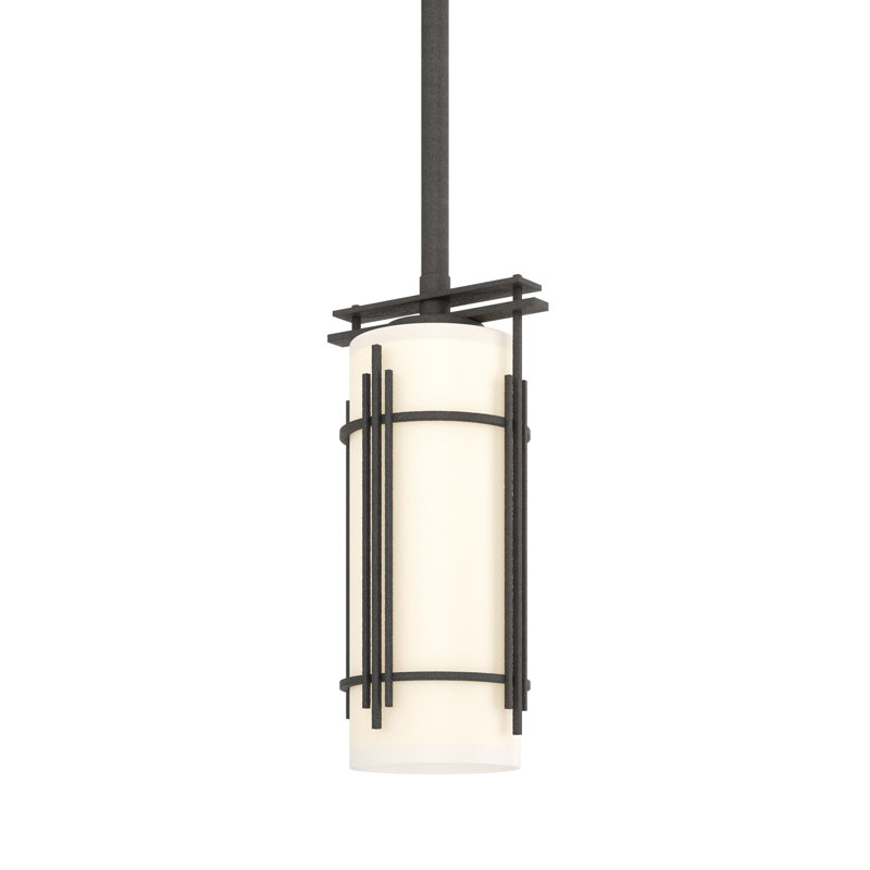 Paralline Mini Pendant - Opal Glass, Natural Iron