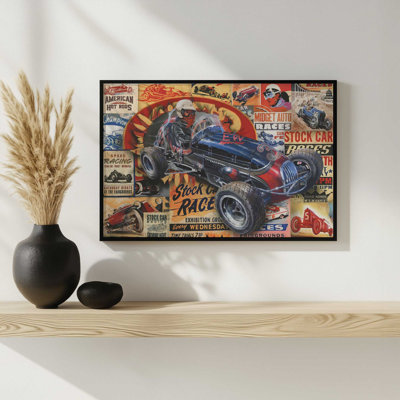 «Vintage Stock Car Racing I» par Ed Wargo, reproduction d'art