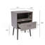 Ensemble de 2 tables de chevet avec tiroirs de rangement et tablettes ouvertes