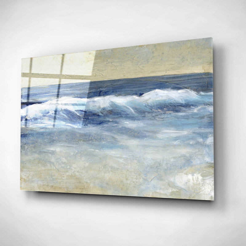 «Breaking Shore Waves II» par Tim O'Toole, art mural en verre acrylique, H 12 po x l 16 po x P 0,13 po