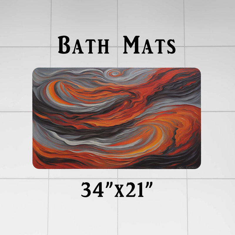 Rideau de douche abstrait, H 93 po x l 70 po