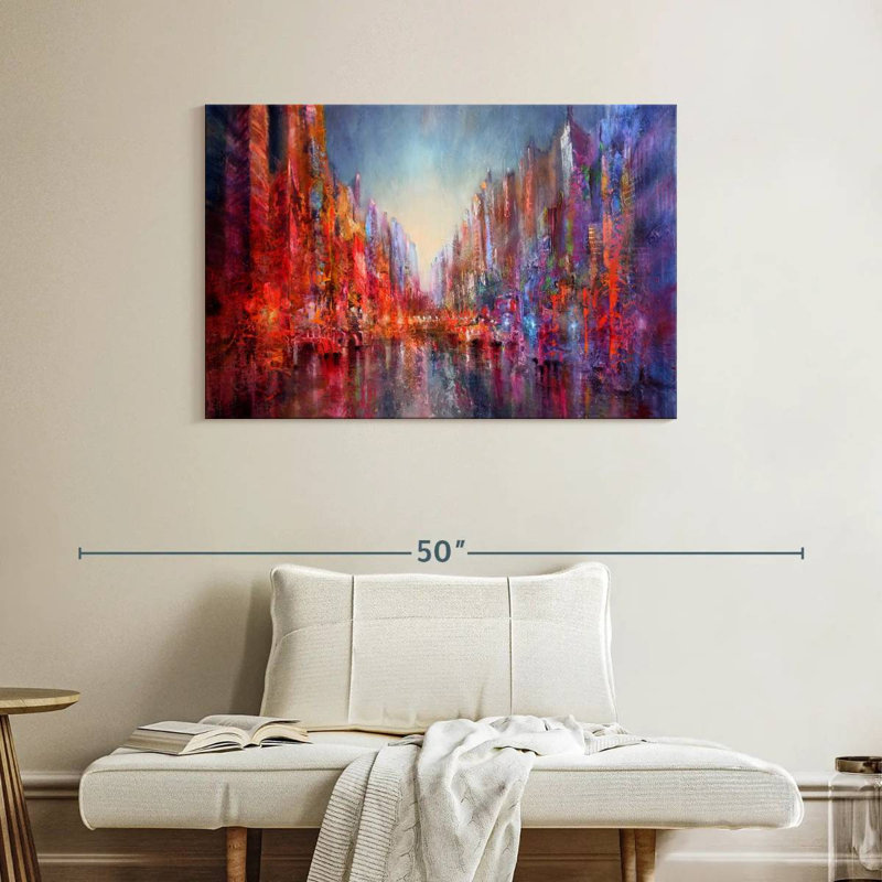 Avery City On The River I, 26" H x 39" W