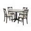 Orisfur. Ensemble de table et chaises de salle à manger 5 pièces pour 4 personnes, table de cuisine en bois massif avec 4 chaises
