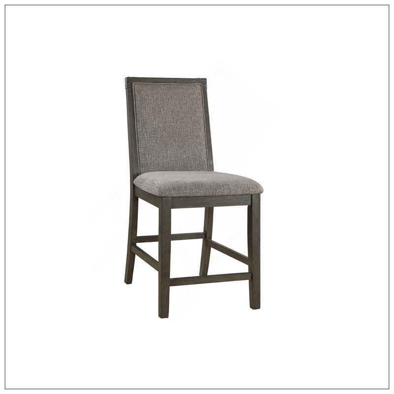 Ensemble de 2 chaises de salle à manger modernes gris avec tissu rembourré en mousse de haute qualité