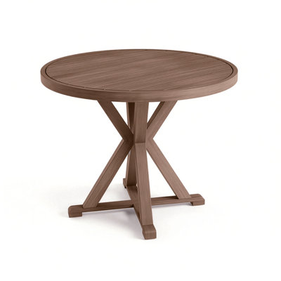 Martha Stewart Bedford 36" All-Weather Aluminum Patio Table With Trestle Base