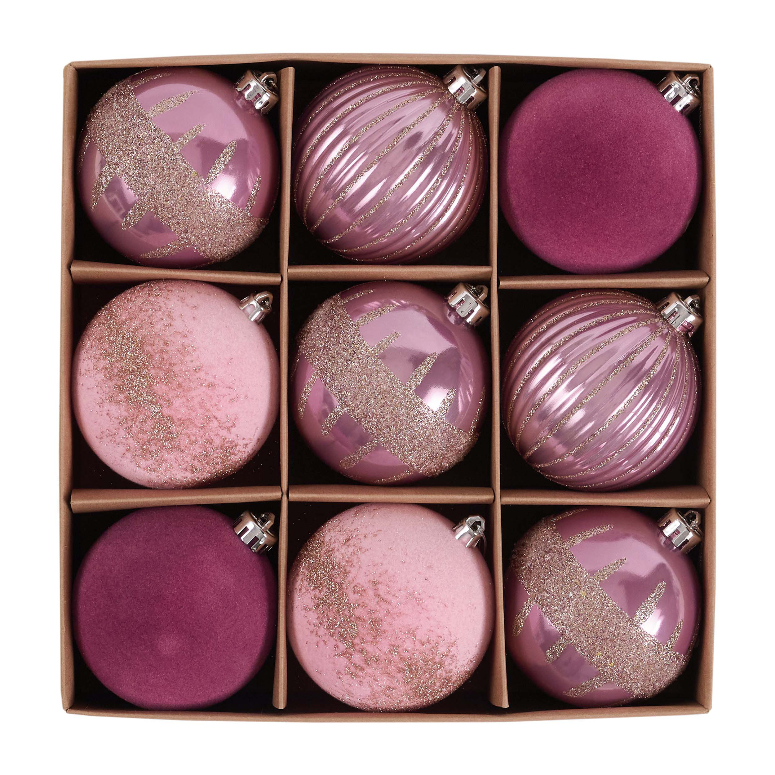 The Holiday Aisle® Kaimani 9ct 80mm Large Shatterproof Scandinavian Christmas Ornaments & Reviews | Wayfair