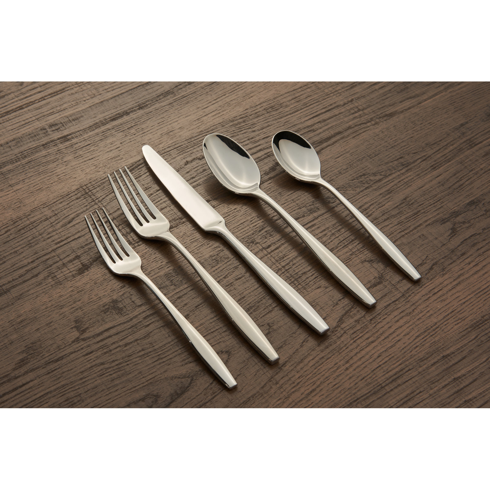 Edianna Flatware - Set of 20, Silver Mirror