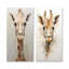 Ensemble de 2 décorations murales minimalisme girafe beige-102576867-102576870