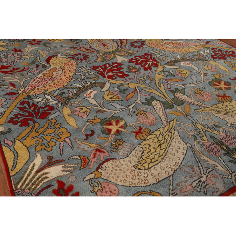 Tapis motif animalier gris avec motif animalier 9 x 12