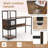 Computer Desk With Bookshelf Large Wide Desktop Storage Shelves Metal Frame