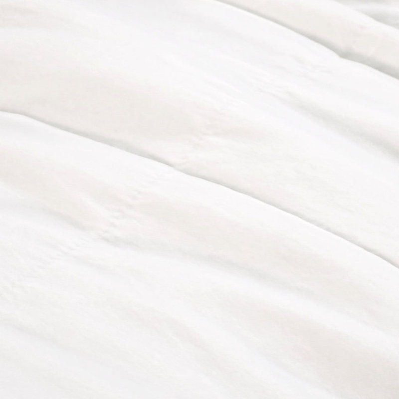 White Cotton Twin Minimalist Bedspread