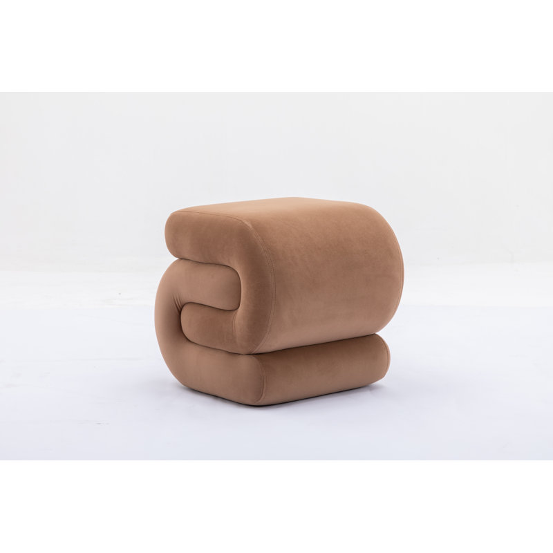 Tabouret de maquillage en S en forme de S, Café
