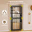 Barrière pour animaux de compagnie extra haute de 187 cm (73,6 po), largeur réglable de 75 à 131 cm (29,5 à 51,6 po), panneau supérieur transparent et barrière inférieure en métal, espacement étroit de 3,5 cm (1,37 po), montage par pression sans perçage, fermeture automatique-713718310-713718331