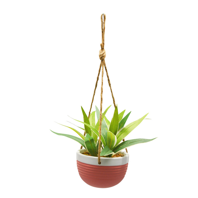 Dracaena artificiel de 5 po suspendu dans un vase décoratif