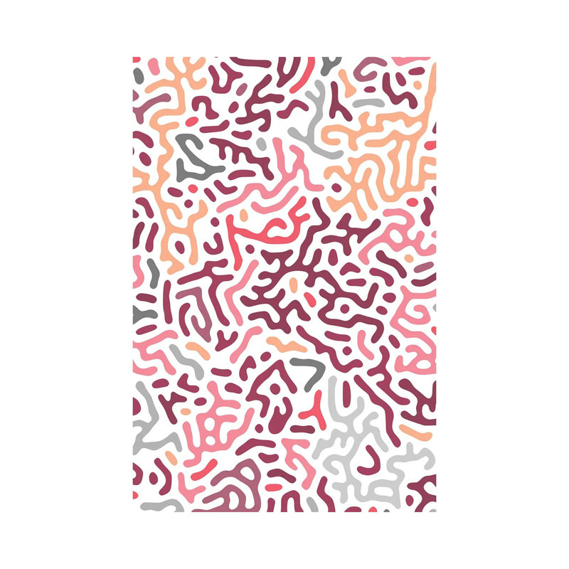 Organic Geo Digital Shapes Pink - Wrapped Canvas Art Prints - Wrapped Canvas Gallery-Wrapped Canvas Giclée