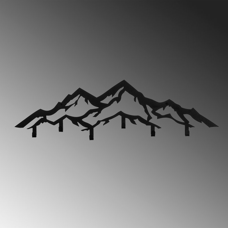 31.5" W Metal Wall Mounted Coat Rack