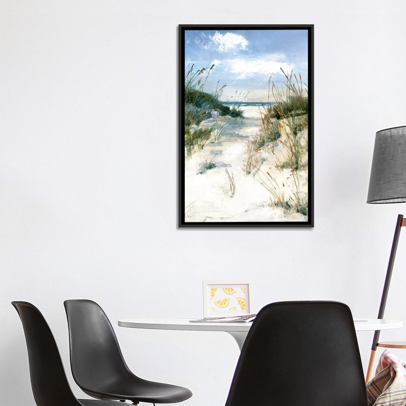 «Dune View» par Sally Swatland - reproduction d'art, H 40 po x l 26 po x P 1,5 po, Black Floater Framed Canvas