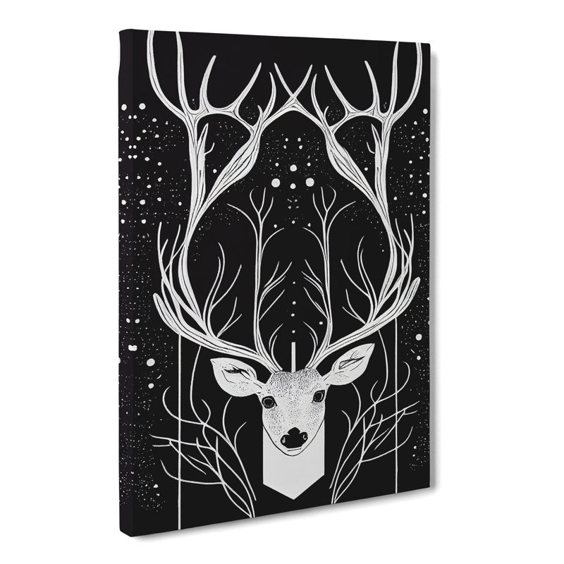 Deer Abstract Design Vol.3 - Wrapped Canvas Print, 50cm H x 35cm W x 3cm D