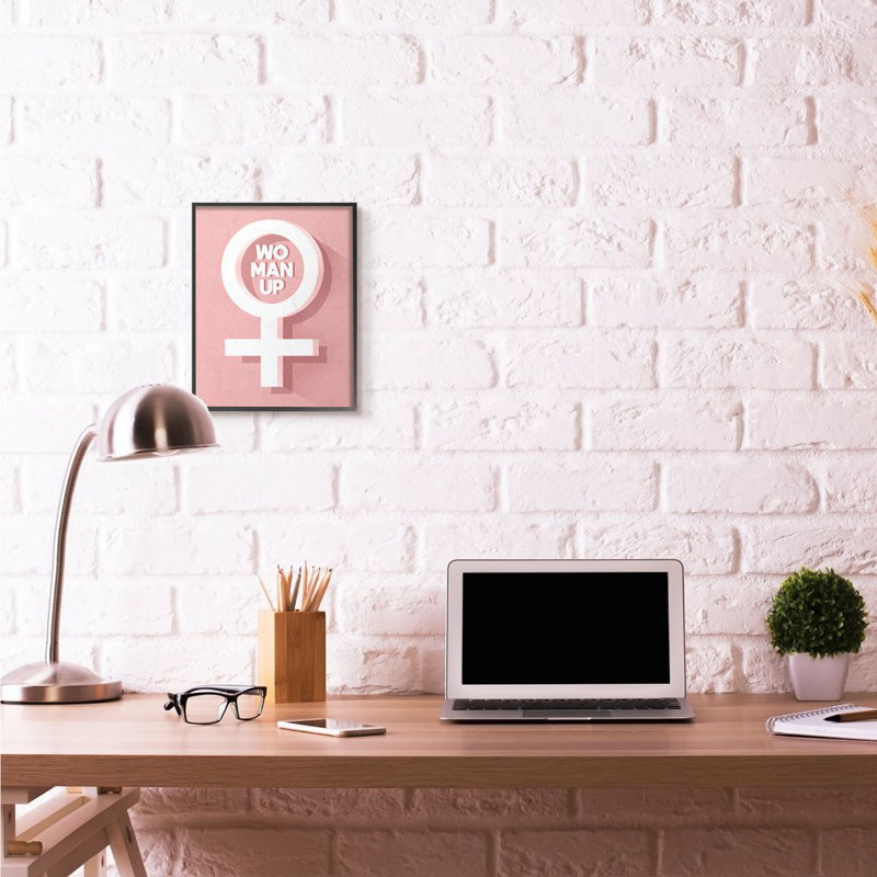 « féminin up féminin symbol », impression, Giclée encadrée noir minuit, H 14 po x l 11 po