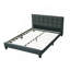 Modern 1Pc Queen Size Bed Charcoal Polyfiber Tufted Headboard Platform Bedframe Bedroom Furniture-1403274665-1403274664