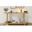 U_style modern minimalist ash veneer entryway table with streamlined desktop, perfect for study, hallway, and foyer