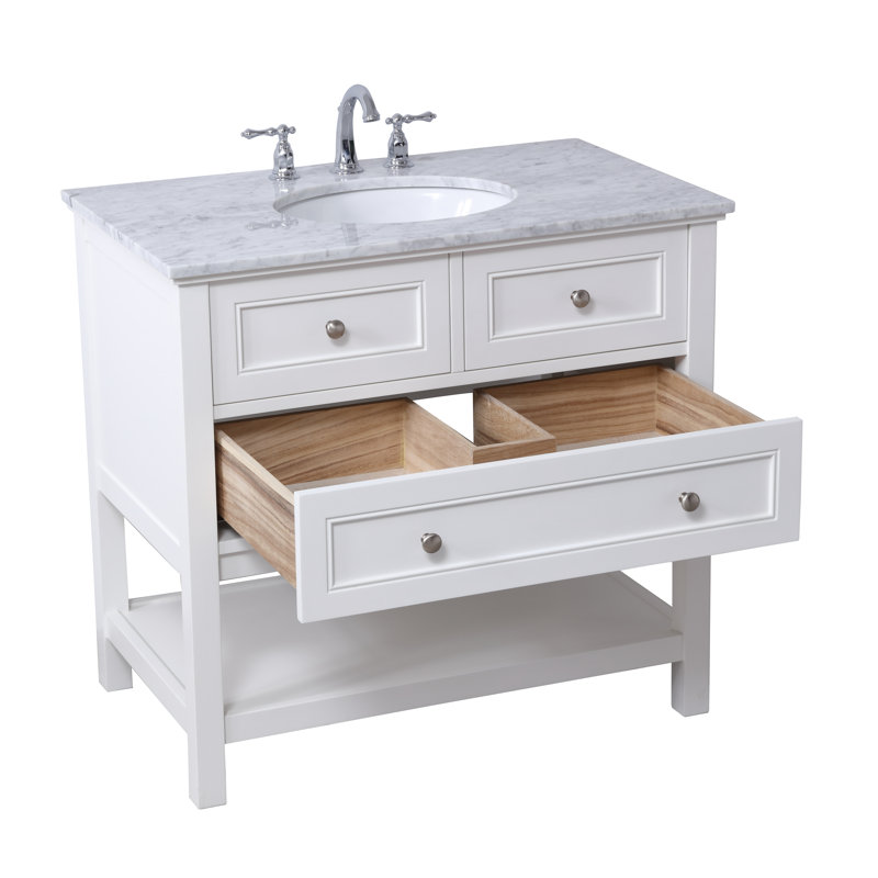 Ensemble de meuble-lavabo simple 36 po Voss, Blanc