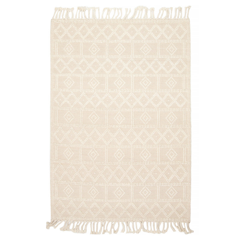 Tapis en laine nouvel âge rectangulaire unique 5 pi 1 po x 7 pi 3 po Benuel