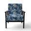 Chaise à accoudoirs rembourrée bohème et éclectique Nautical Allure Paisley