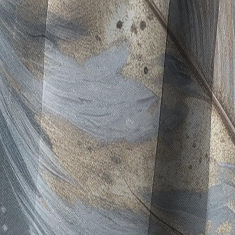 Plume dorée Wanderlust II - rideau en plumes glamour - rideau occultant à motif floral - 1 panneau, L 52 po x L 108 po