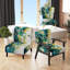 Chaise rembourrée moderne jaune et turquoise en complexe I