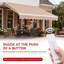 Store banne motorisé rétractable Awntech Key West, 7,3 m x 3 m, rayures bleu vif et blanches-10768221-120912273-122740767
